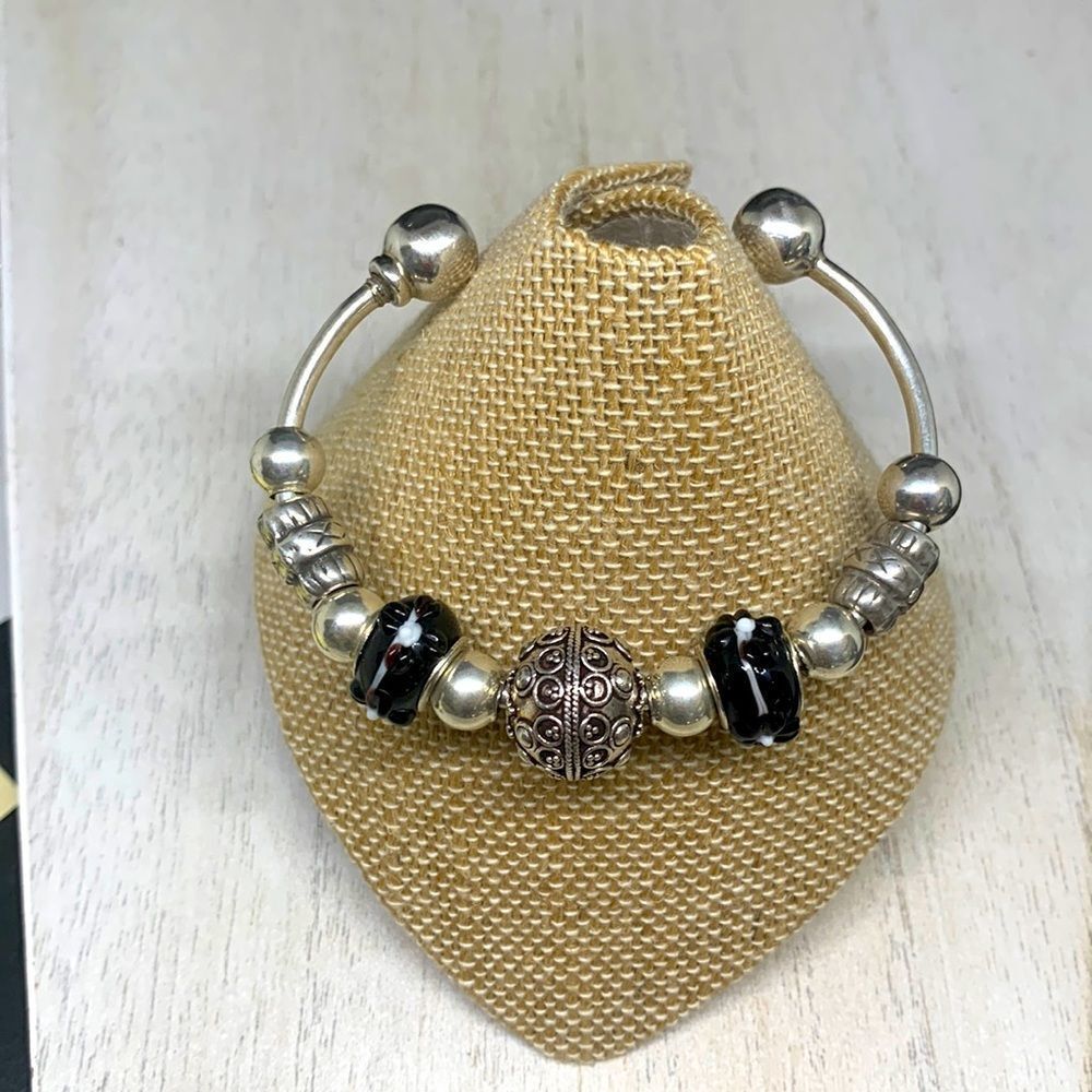 Sterling Silver Cuff Charm Bracelet #Mothers Day